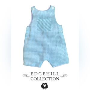 NWT Edgehill Collection Unisex Gingham Romper — 100% Cotton